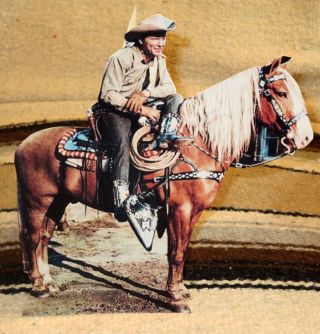 Roy Rogers And Trigger Western Figure Tabletop Display Standee 9 1/2 " Tall