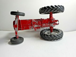 Oldl Diecast Hubley Kiddie Toy Farmall Farm Tractor 490 Wide Front End 1950s 5