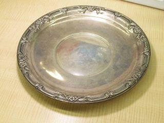 Vintage International Sterling Silver " Wild Rose " Pattern 10 " Wide Plate Dish