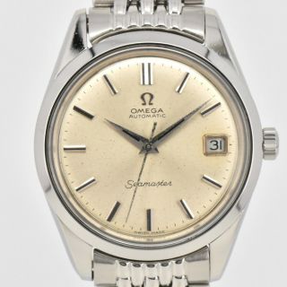 Auth Vintage Omega Seamaster Silver Dial Date Automatic Men 