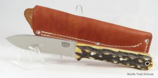 Bark River Knives Kephart 4,  Antique Stag Bone With Red Liners,  Cpm - 3v Bushcraft