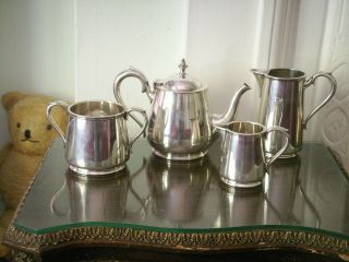 Old Vintage Antique Silver Plated Elkington & Co Tea Pot Tea Set 1923 Teapot