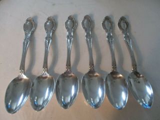 Antique Tiffany & Co.  Sterling Silver 6 " Spoons Set Of Six (total Wt 6.  650 Oz. )