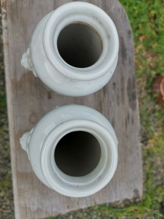 From Old Estate Antique Chinese Ming 2 X Dehua White Porcelain Vases Asian China 6