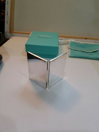 MINATURE TWO FOLD TIFFANY & CO STERLING SILVER PICTURE FRAME Never been. 2