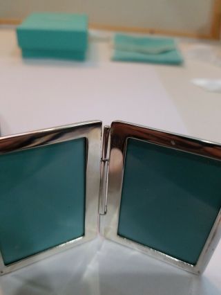MINATURE TWO FOLD TIFFANY & CO STERLING SILVER PICTURE FRAME Never been. 5