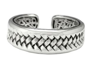 Ladies Authentic Scott Kay 925 Sterling Silver 24mm Woven 7.  00 " Cuff Bracelet