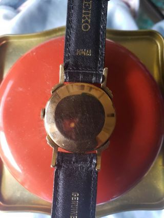 Vintage Solid 14K Gold Lecoultre Art Deco men ' s watch,  rare midsize 3