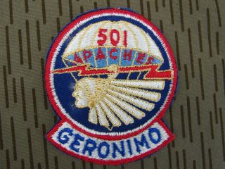 Wwii 501st Pir Parachute Infantry Regiment Geronimo Patch