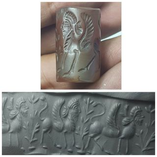 Sasanian Very Old Agate Cylinder Seal Bead