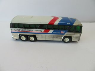 Vintage Near Buddy L Made In Japan Tin Greyhound Bus 7.  5 " By 2 1/8 " By 3.  5 "