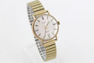 Vintage Gents Rotary 9ct Gold Case Wristwatch Hand - Wind (57g)