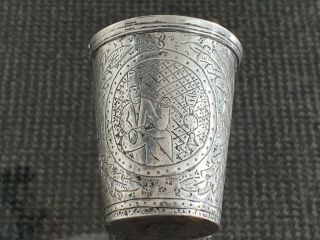 Very Rare Russian Solid Silver Circus Cup Depicting Acts Egor Ivanovic 1872