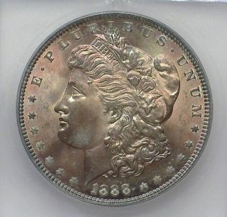 1888 Morgan Silver Dollar Icg Ms67 Valued At $4,  500 Rare This