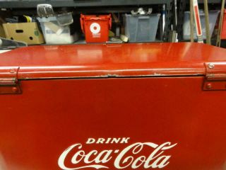 Vintage Coca Cola Slim Airline Picnic Cooler Chest Progress Coke Soda RC 8
