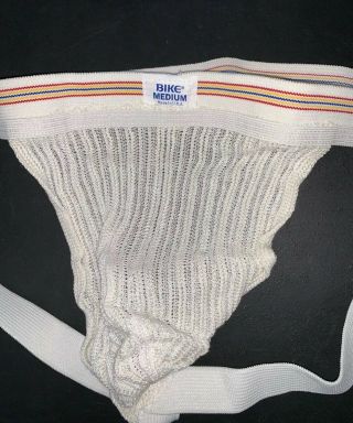 NOS VINTAGE BIKE 58 JOG SWIM JOCK STRAP ATHLETIC SUPPORTER Size Medium 3