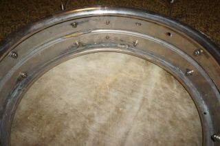 OLD EARLY VINTAGE LUDWIG SNARE DRUM W/ ETCHED / ENGRAVED NAME,  NO BADGE 10