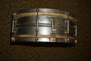 Old Early Vintage Ludwig Snare Drum W/ Etched / Engraved Name,  No Badge