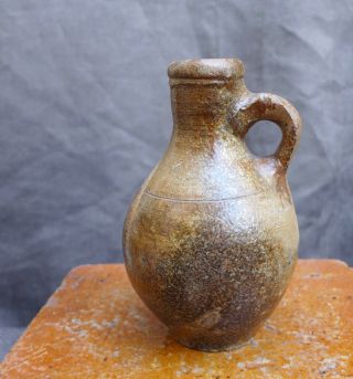 quality late 17th Century German stoneware lamp - oil jug,  found in Amsterdam 4
