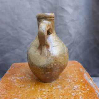 quality late 17th Century German stoneware lamp - oil jug,  found in Amsterdam 5