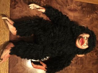1950’s Gund 21” High X 26” Wide (arms Stretched) Rubber And Cotton Chimpanzee