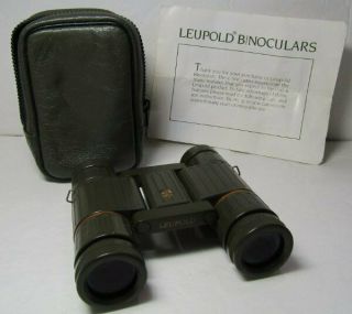Vintage Leupold Leica Gold Ring 7x20a Binoculars With Case
