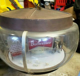 Vintage Budweiser Clydesdale Parade Rotating Carousel Light
