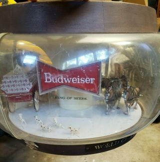 Vintage Budweiser Clydesdale Parade Rotating Carousel Light 2