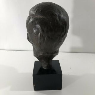 1963 Herman Heilborn John F Kennedy JFK Bust Head Sculpture Bronze Color VTG 5