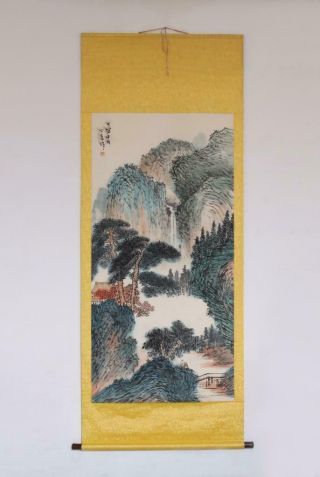 Fine Chinese Hand Painted Painting Scroll Pu Xinyu (399)