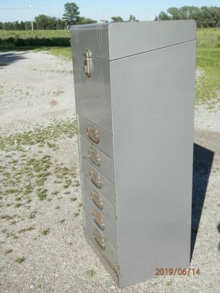 Vintage Acorn Metal Cabinet With 6 Drawers 2