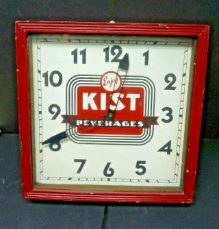 Kist Soda Advertising Wall Clock Antique Electric
