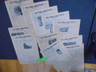 Stars & Stripes Newspaper - 13 Issues March 1943 Not Folded Wwii Rare 13 Papers