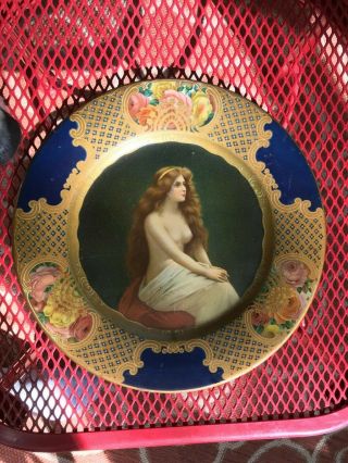 VIENNA ART PLATE TIN SIGN NUDE OLD VINTAGE ELFMAN CLOTHIER COCA COLA ART PA 3