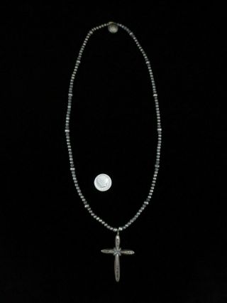 Antique Navajo Silver Cross Necklace