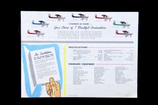 CESSNA 172 1959 Factory OEM Brochure Endurance Record Vintage USA Fold Out Gift 2