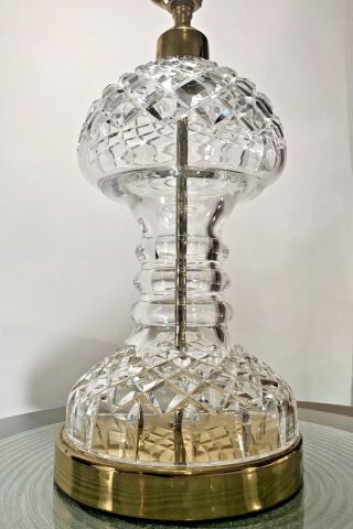 27 " Vintage Large Waterford Irish Crystal Table Lamp 30 - 292 - 12 Great