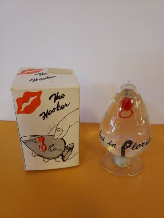 Vintage The Hooker Glass Puzzle Water Globe Game Florida Souvenir W Box