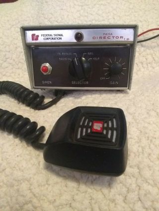 Vintage Rare Federal Signal Siren Amplifier Model Director Pa 15a