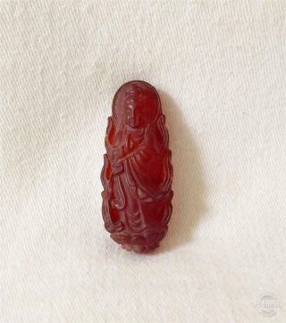 Small Early 20th Century Chinese Hardstone Carving A Deity Or Religious Figure