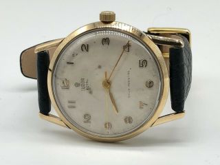 Vintage 9ct 9k Solid Gold Rolex Tudor Royal Men’s Watch (oversized)