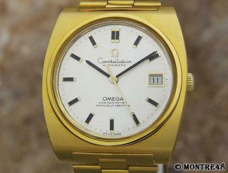 Omega Constellation 36mm Swiss Made Mens Cal 1001 Auto 1970 Vintage Watch Je160