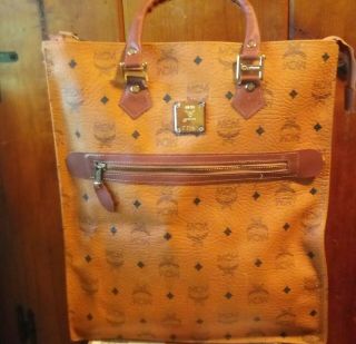 Vintage Mcm Munchen Cognac Brown Tote Ladies Bag 72461