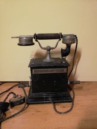 Vintage Telephone Retro Antique Telefon With 2 Cranks