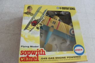 Cox Airplane Vintage Sopwith Camel.  049 Engine Bi - Plane W/ Box