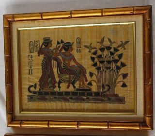 Antique Egyptian Papyrus Pharaon Handmade Painting Oriental Natural Décor