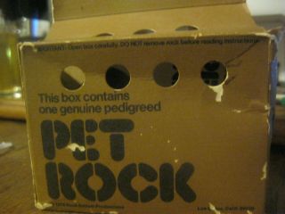 1975 Pet Rock by ROCK BOTTOM PRODUCTIONS In WORN BOX w/Training Booklet 2