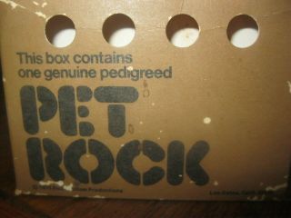 1975 Pet Rock by ROCK BOTTOM PRODUCTIONS In WORN BOX w/Training Booklet 3