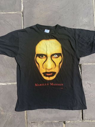 Marilyn Manson Vintage Sex Is Dead Rolling Stones Cover Photo T - Shirt