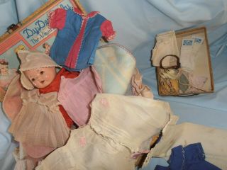 EFFANBEE DY DEE BABY DOLL W/4 DRAWER CASE & MANY ACCESSORIES 9